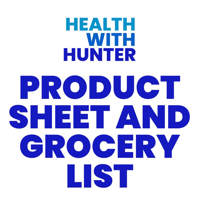 Product Sheet and Grocery List